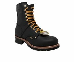 Men's AdTec 9" Waterproof Steel Toe Logger Work Boots -Winter and Snow Boots Shop 2 446